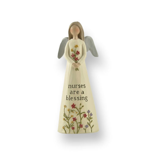 Picture of FEATHER & GRACE FIGURINE-NURSES ARE A BLESSING